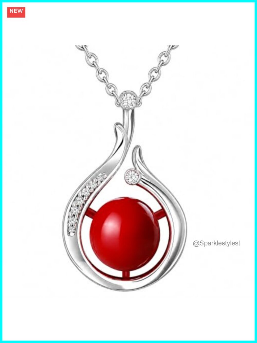 Teardrop Pendant Necklace for Women Hypoallergenic Adjustable Copper Dainty